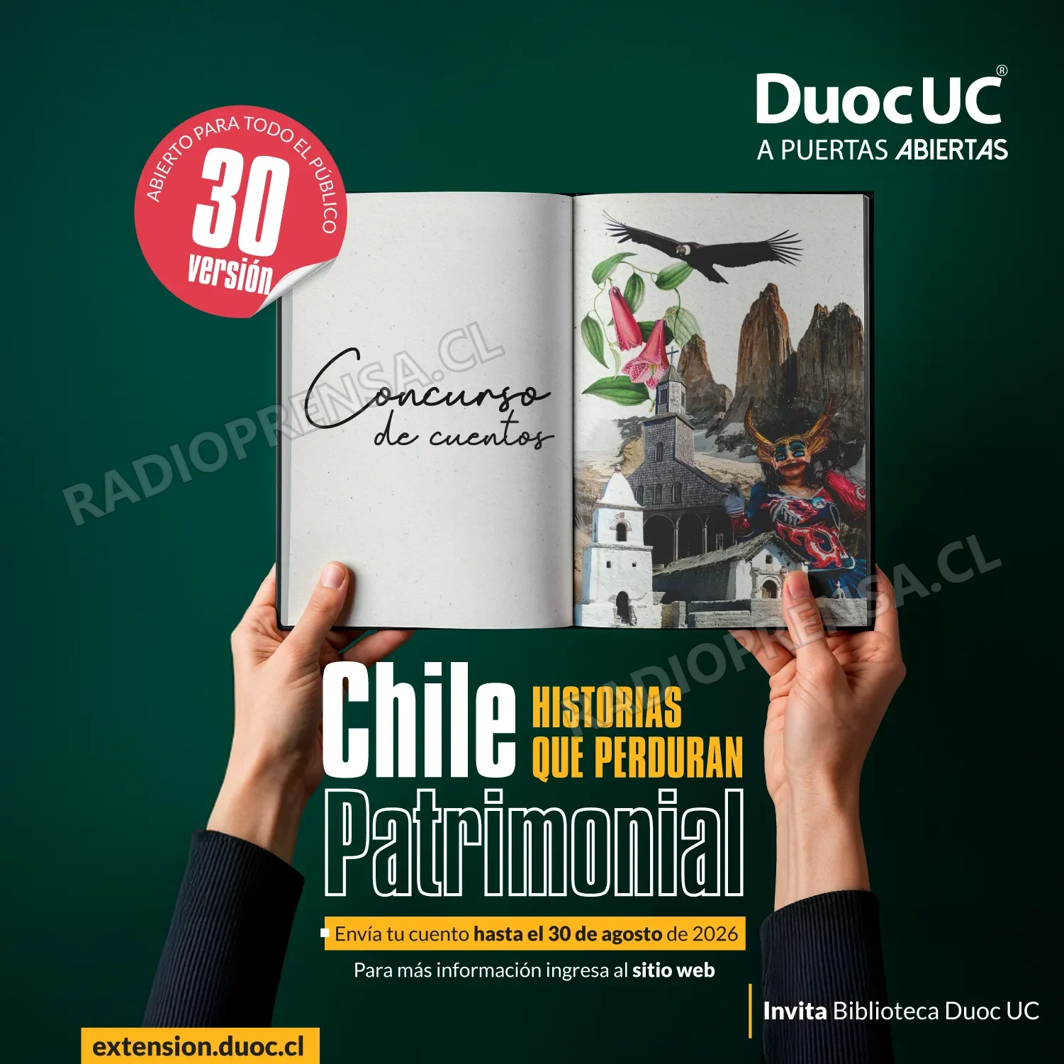 Duoc UC invita a participar en concurso literario “Chile Patrimonial: Historias que Perduran”