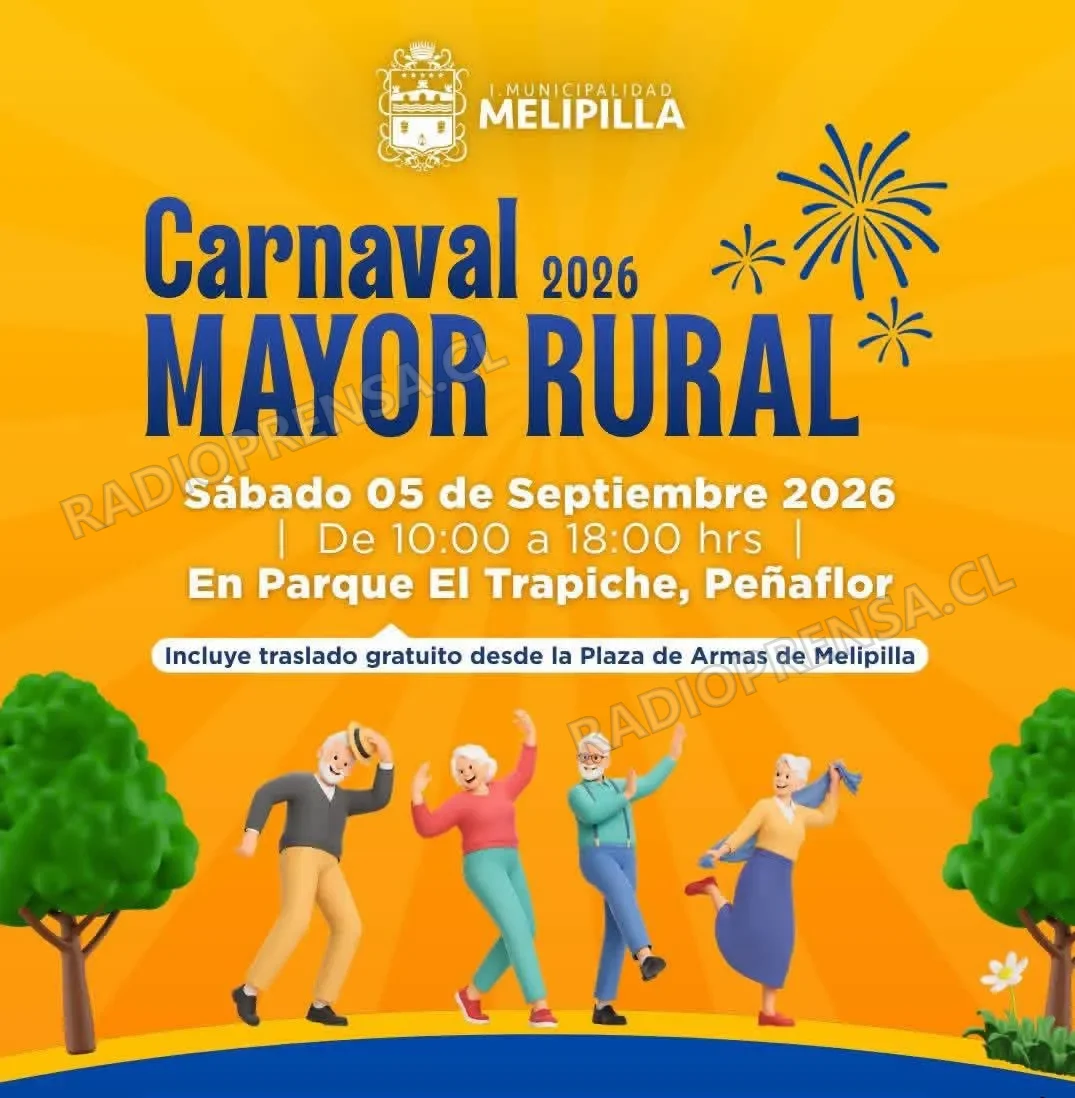Carnaval Mayor Rural 2026 reunirá a personas mayores de Melipilla en jornada de música y alegría
