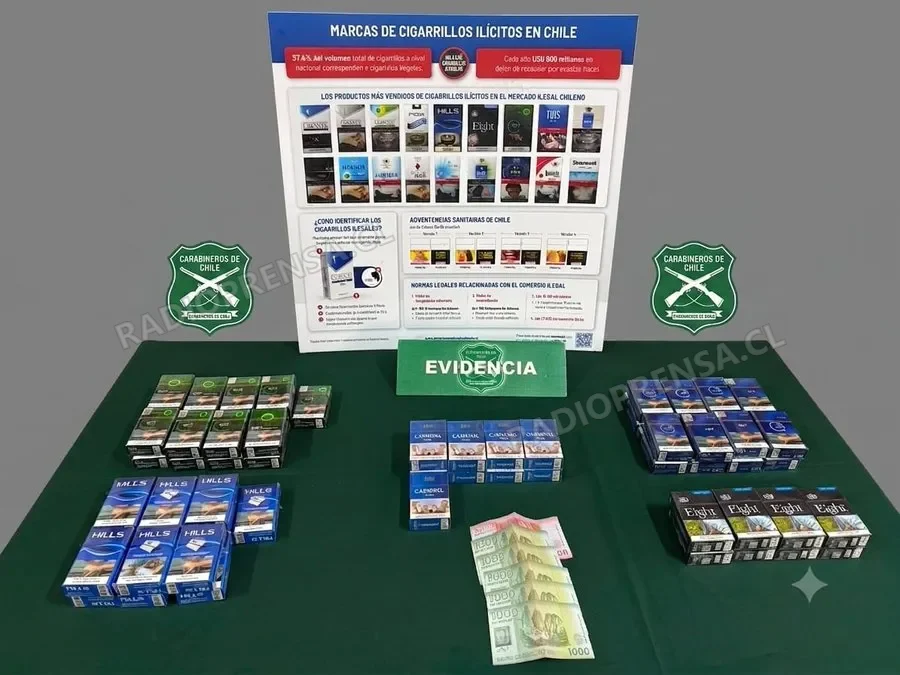 Sujeto es detenido por venta de cigarrillos de contrabando en feria libre de Talagante