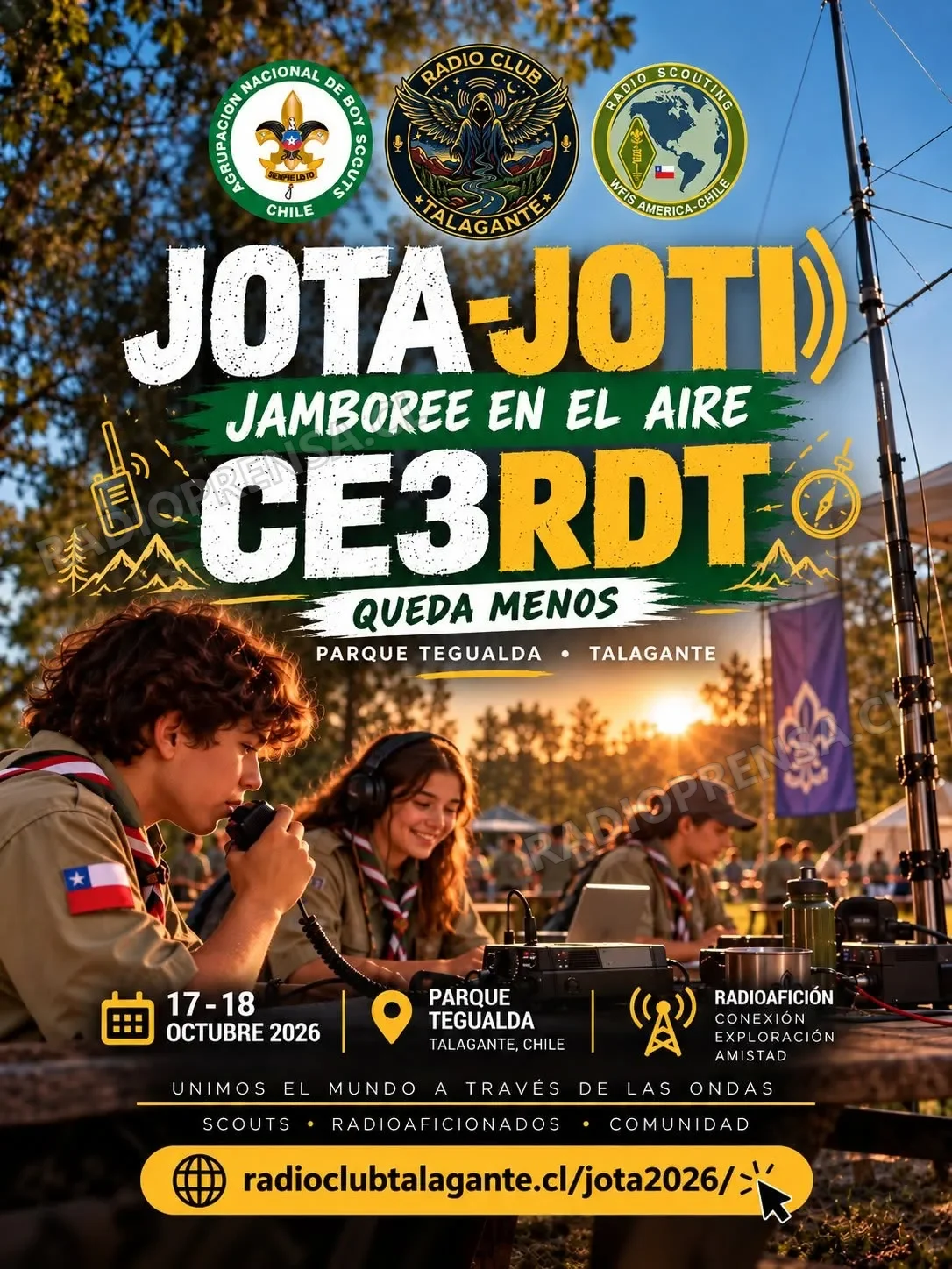 Scouts de Talagante se conectarán por radio con agrupaciones de todo el mundo