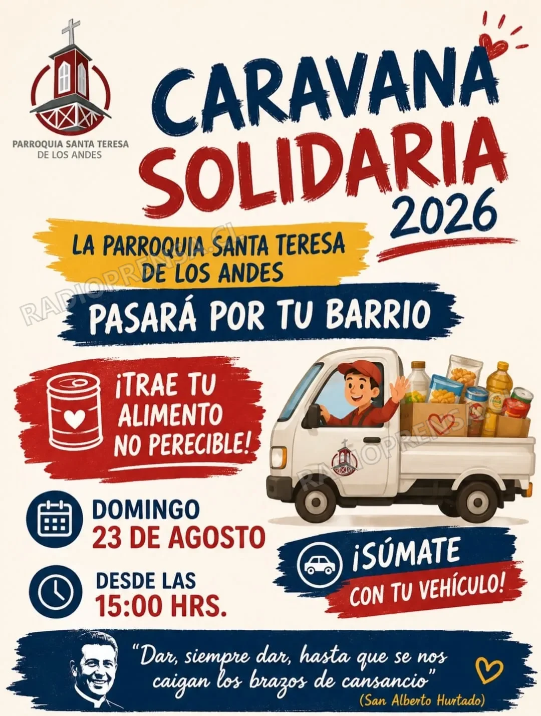 Caravana solidaria recorrerá distintos sectores de la ciudad para reunir alimentos destinados a adultos mayores