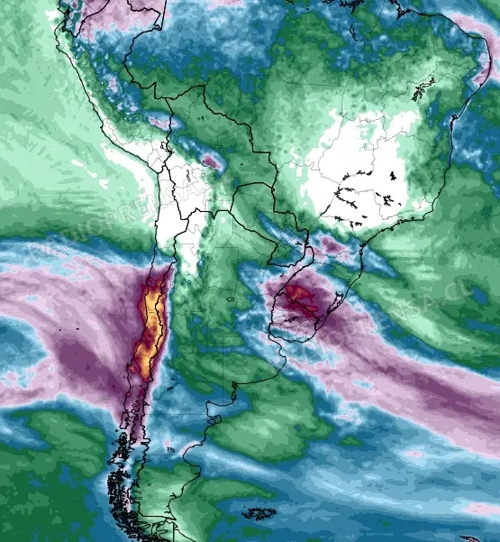 Meteorología aclara alcance del sistema frontal que afectará a la zona central