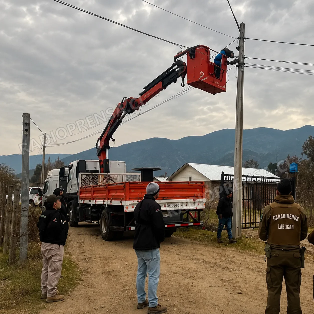 Municipalidad de Alhué interviene sistema de alumbrado público tras detectar hurto de energía