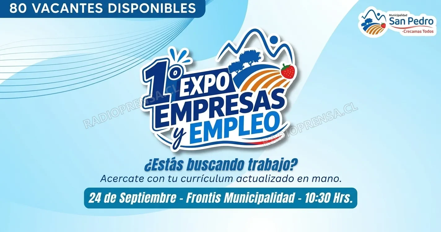 Más de 80 vacantes disponibles en la primera Expo Empresas y Empleo de San Pedro