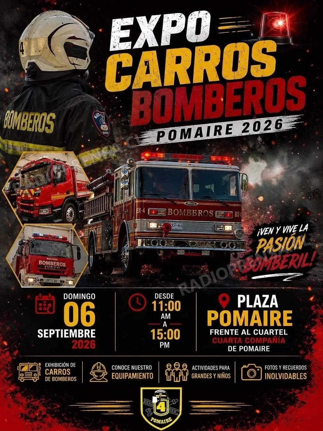 Este domingo se realizará una nueva versión de la tradicional “Expo Carros” de Bomberos en Pomaire