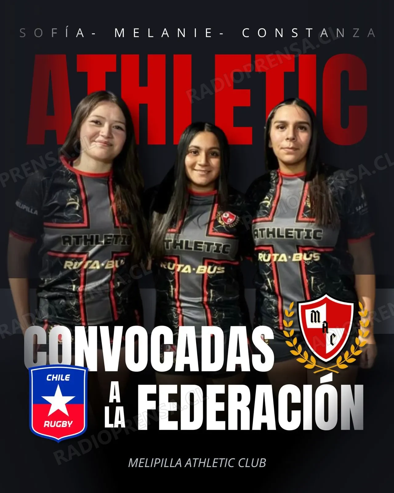 Tres jugadoras de rugby femenino de Melipilla ingresan a proceso de selección nacional