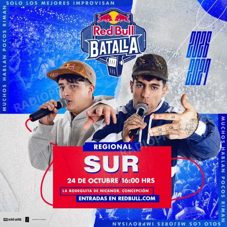 Freestyler melipillano compite en el Regional Sur de Red Bull Batalla en Concepción