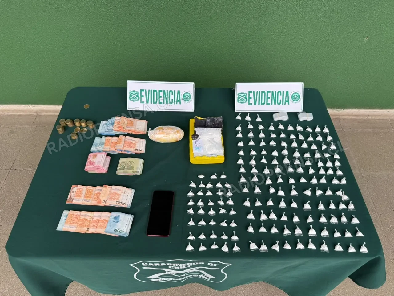 Dos detenidos y más de 1,5 kilos de cocaína incautados en Melipilla