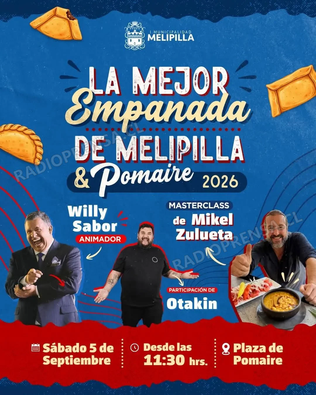 Todo listo para elegir este sábado la Mejor Empanada de Melipilla y Pomaire