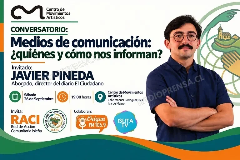 Director de El Ciudadano participará en conversatorio sobre medios de comunicación en Isla de Maipo