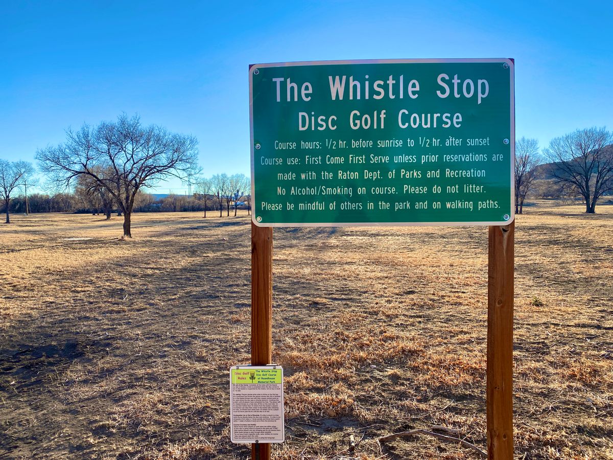 Whistle Stop disc golf course in Raton, New Mexico