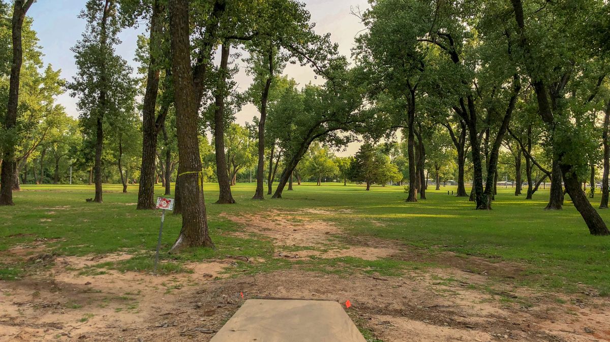 Dolese Youth Park disc golf course in Oklahoma City, Oklahoma