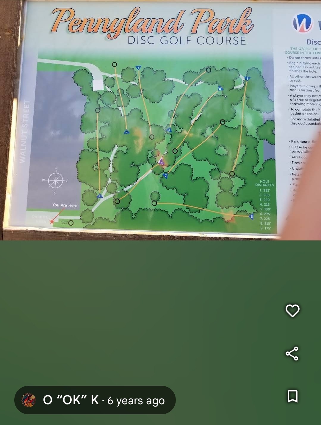 Pennyland Park disc golf course in Wamego, Kansas