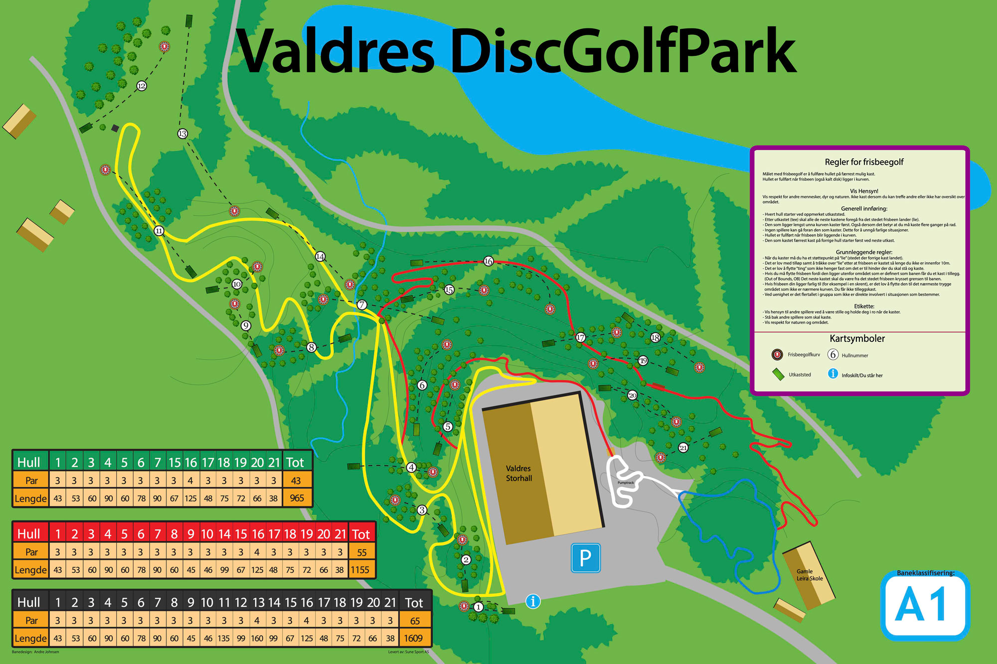 Valdres Discgolfpark disc golf course in Leira i Valdres, Innlandet