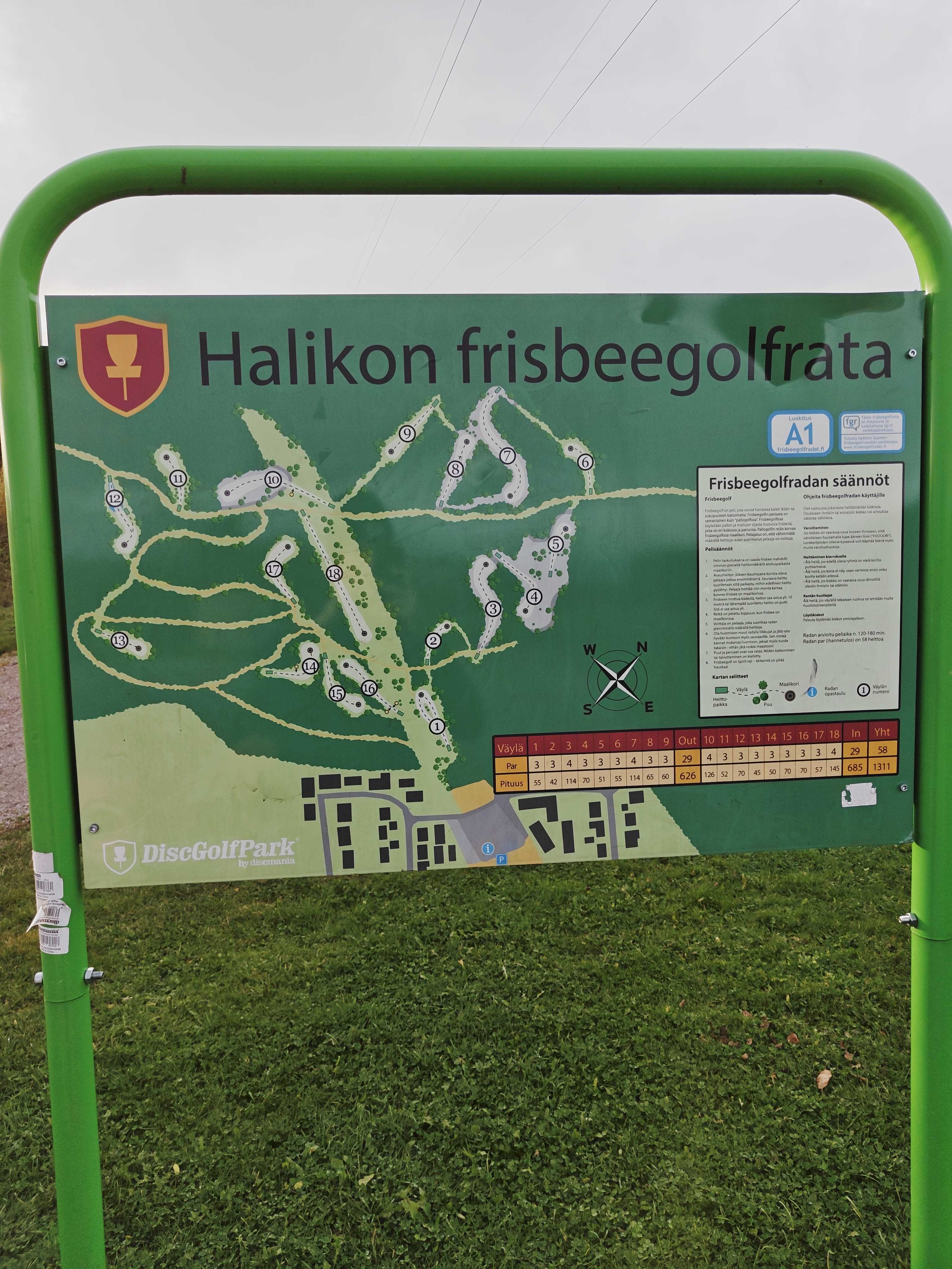 Halikko DiscGolfPark disc golf course in Salo, Varsinais-Suomi