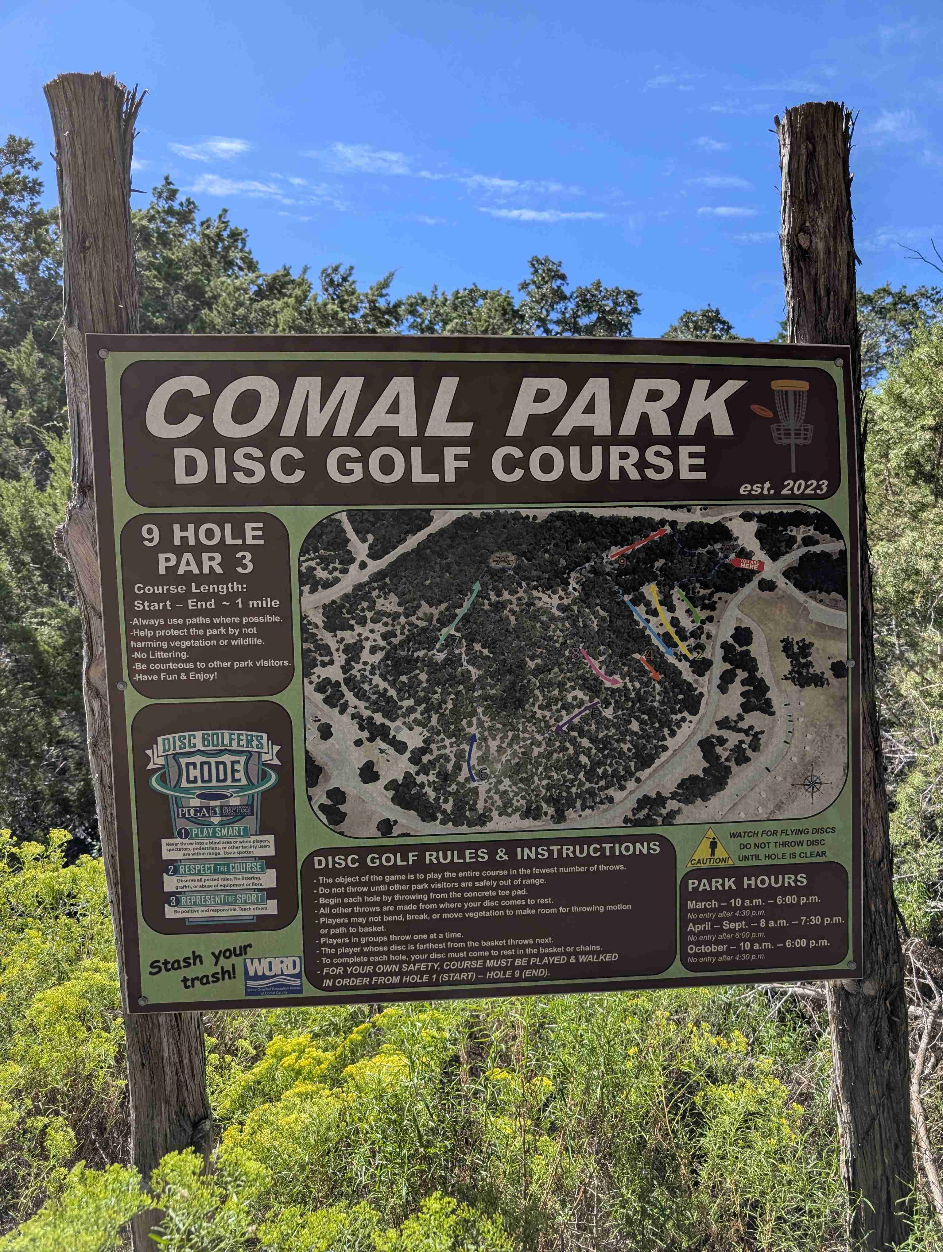 Comal Park Disc Golf Course disc golf course in Spring Branch, TX