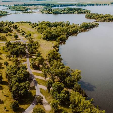 Oakwood Lakes State Park disc golf course in Bruce, South Dakota
