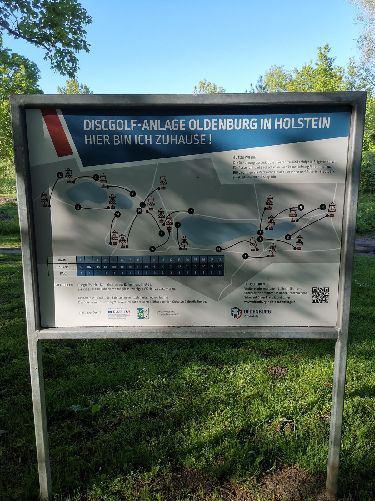Oldenburg disc golf course in Oldenburg in Holstein, Schleswig-Holstein