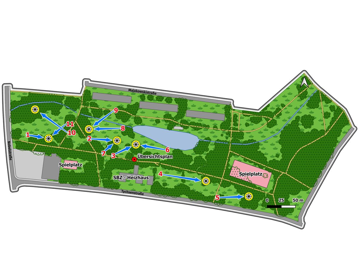 Kringelgraben disc golf course in Rostock, Mecklenburg-Vorpommern