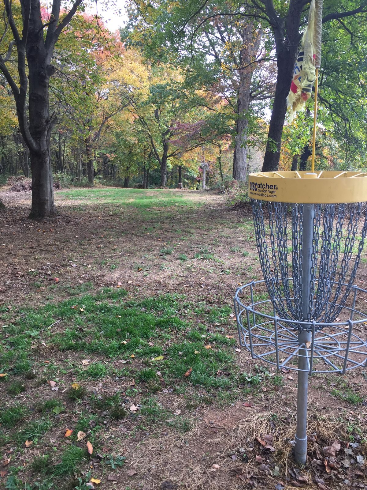 Leister Park disc golf course in Hampstead, Maryland