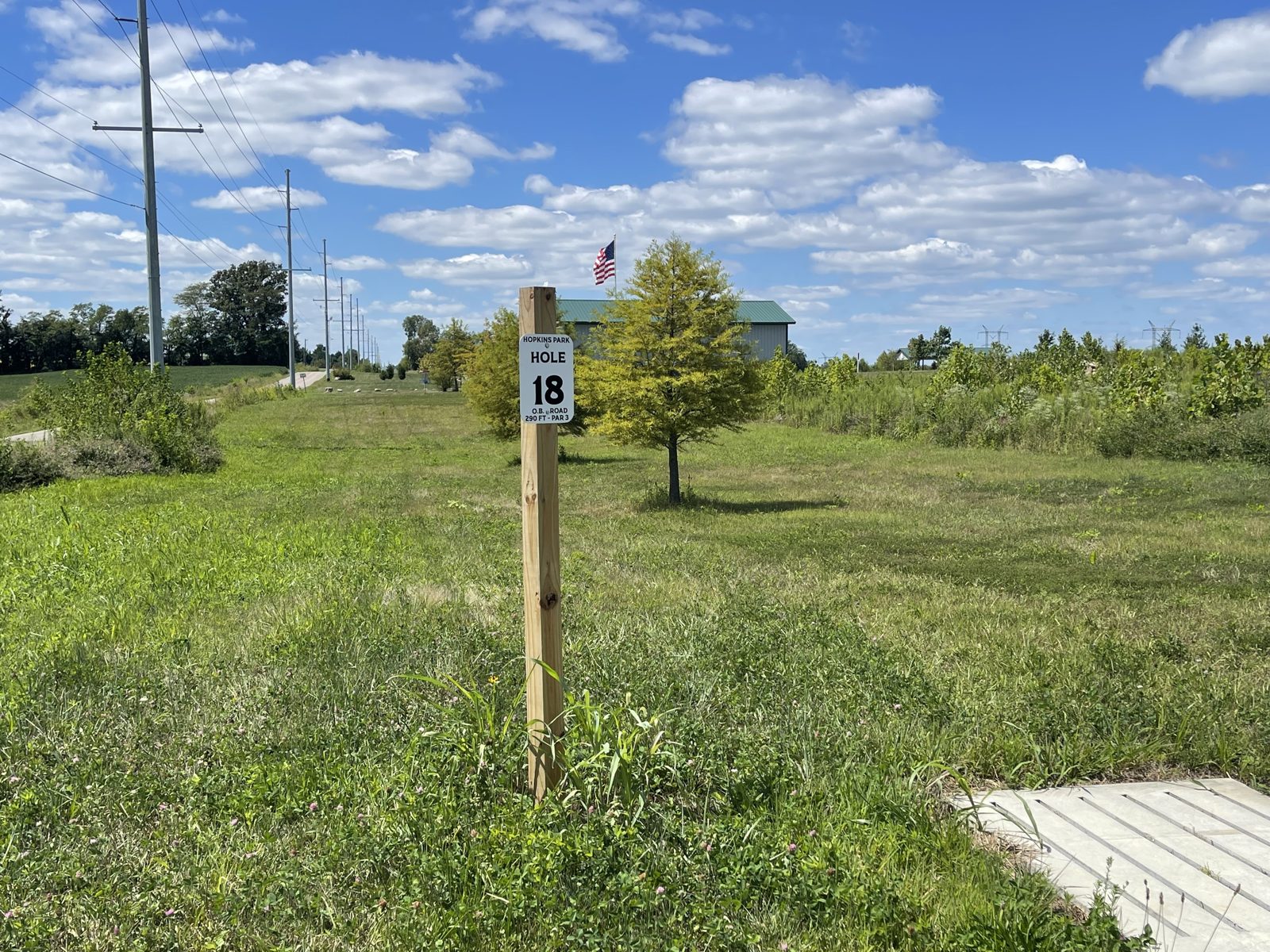 Hopkins Park disc golf course in Francisco, Indiana