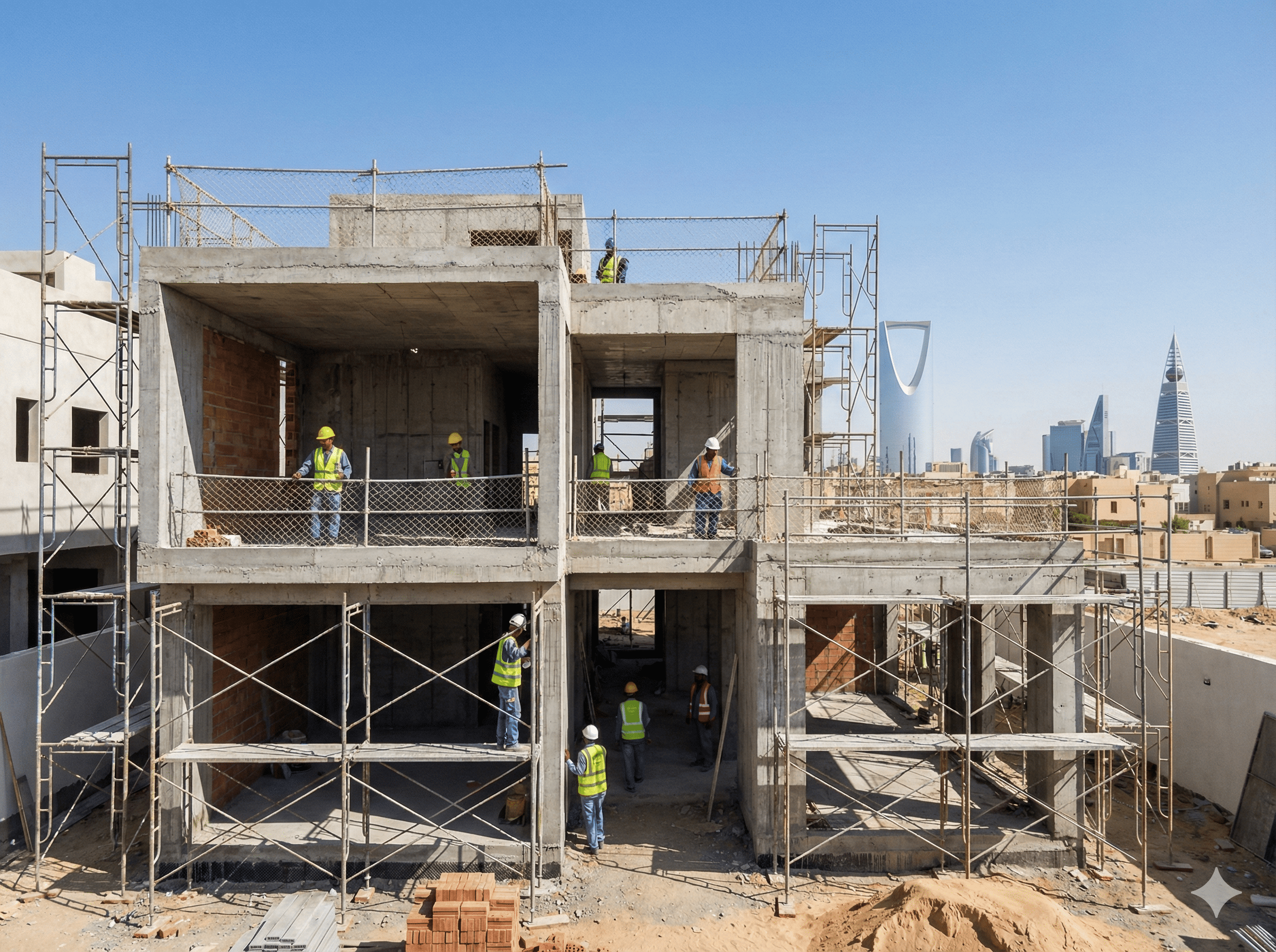  دليل تكلفة بناء منزل في السعودية 2025: حساب التكاليف من العظم للتشطيب