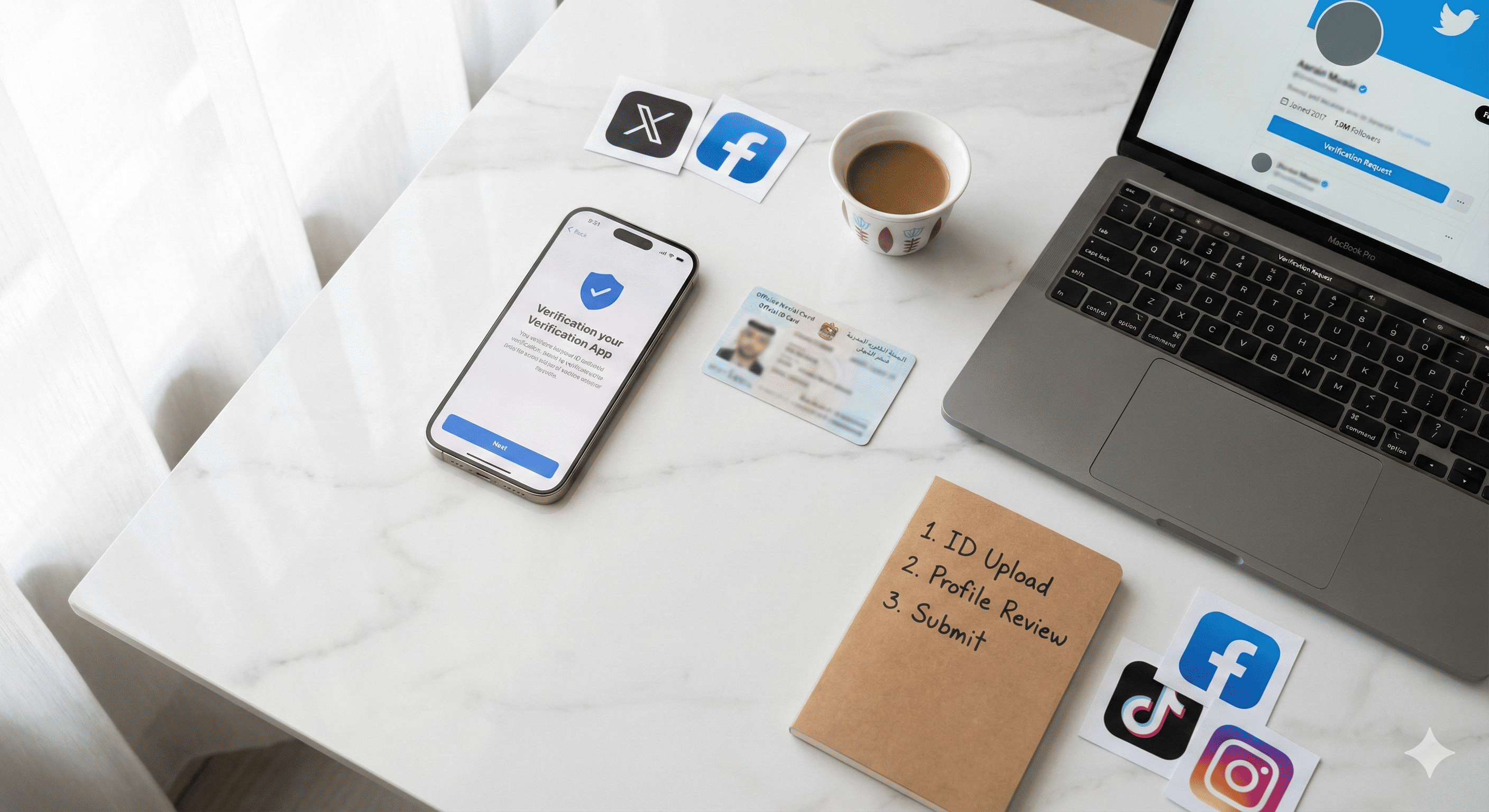 الدليل الشامل لتوثيق حسابات التواصل الاجتماعي 2025: تويتر وفيسبوك وانستقرام وتيك توك