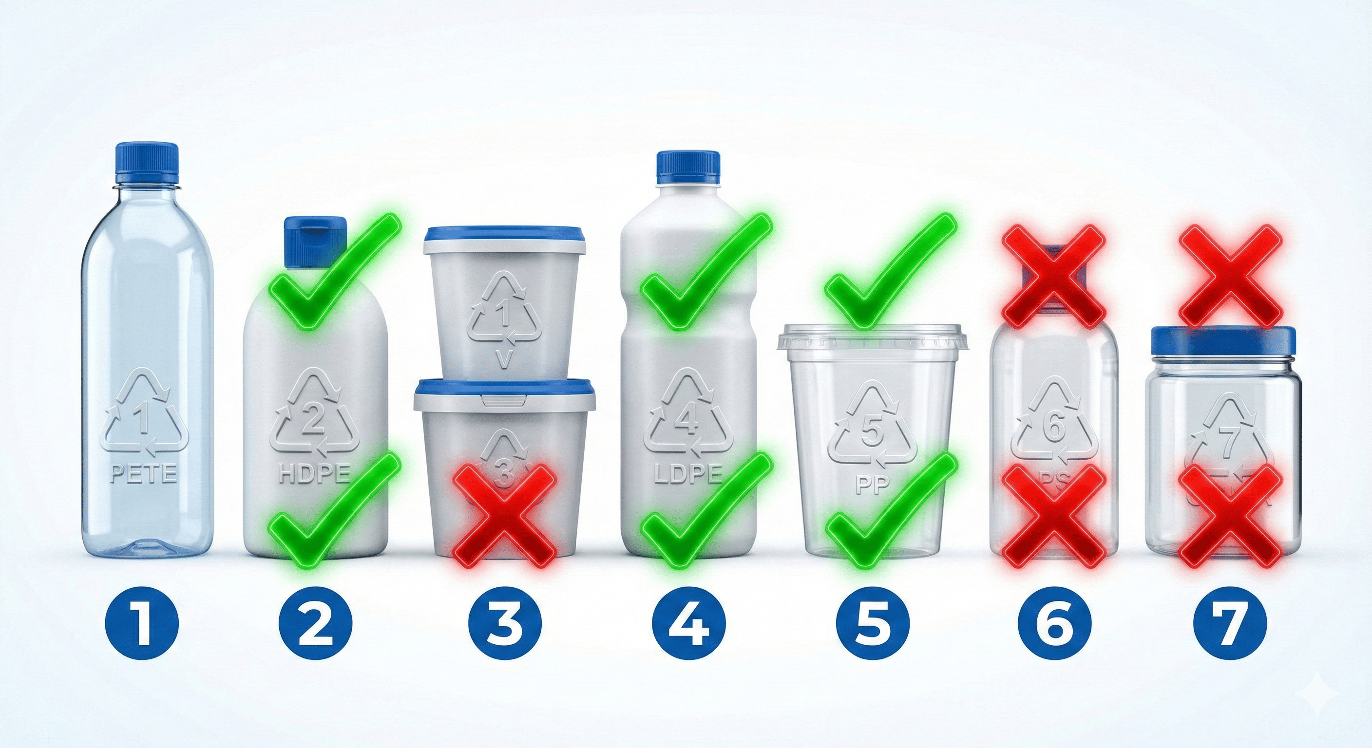 أرقام البلاستيك من 1 إلى 7: دليلك الشامل لفهم رموز حاويات الطعام وأيها آمن للاستخدام والتسخين