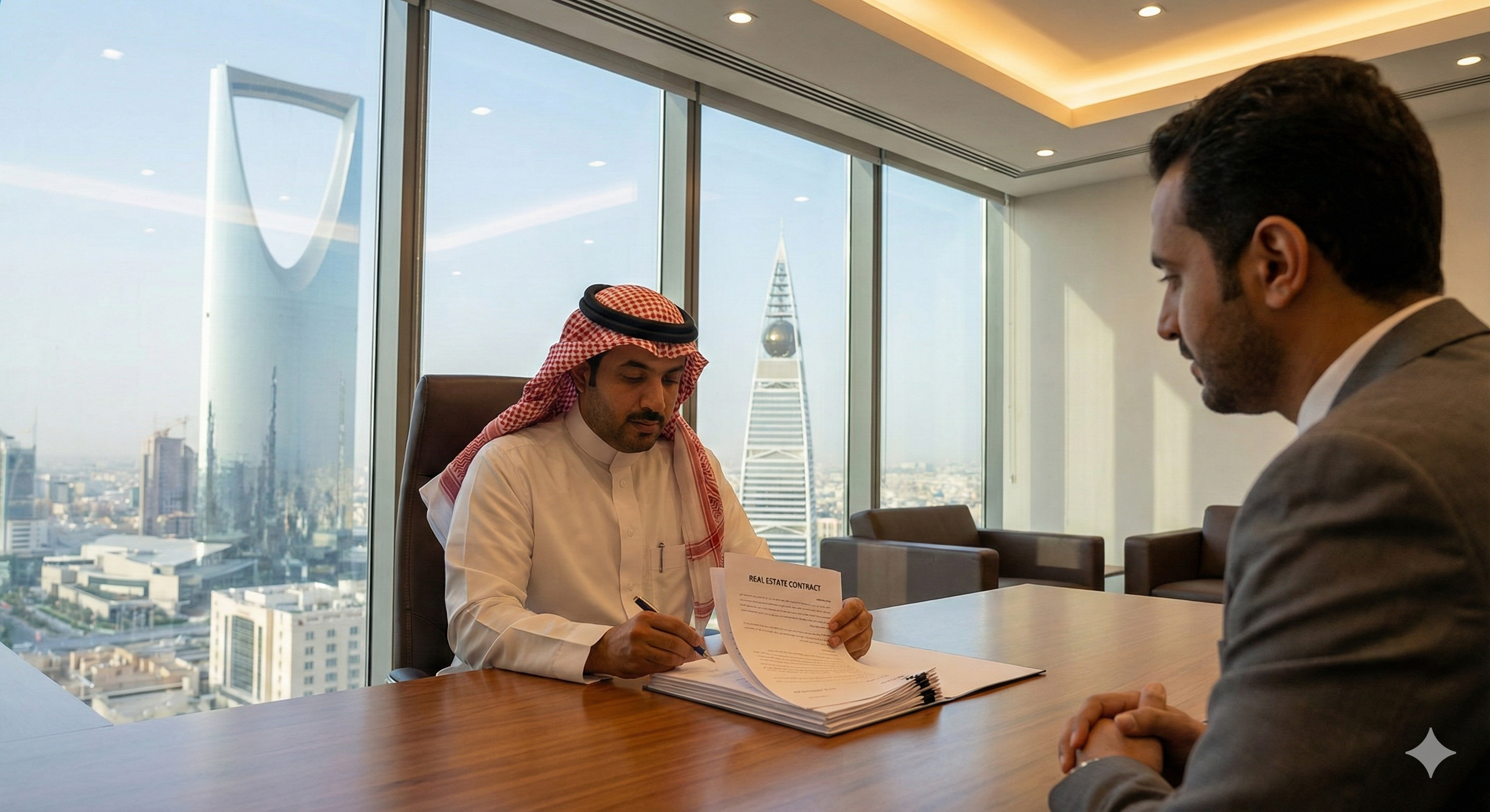 صفقات عقارية في السعودية - توقيع عقود البيع والشراء