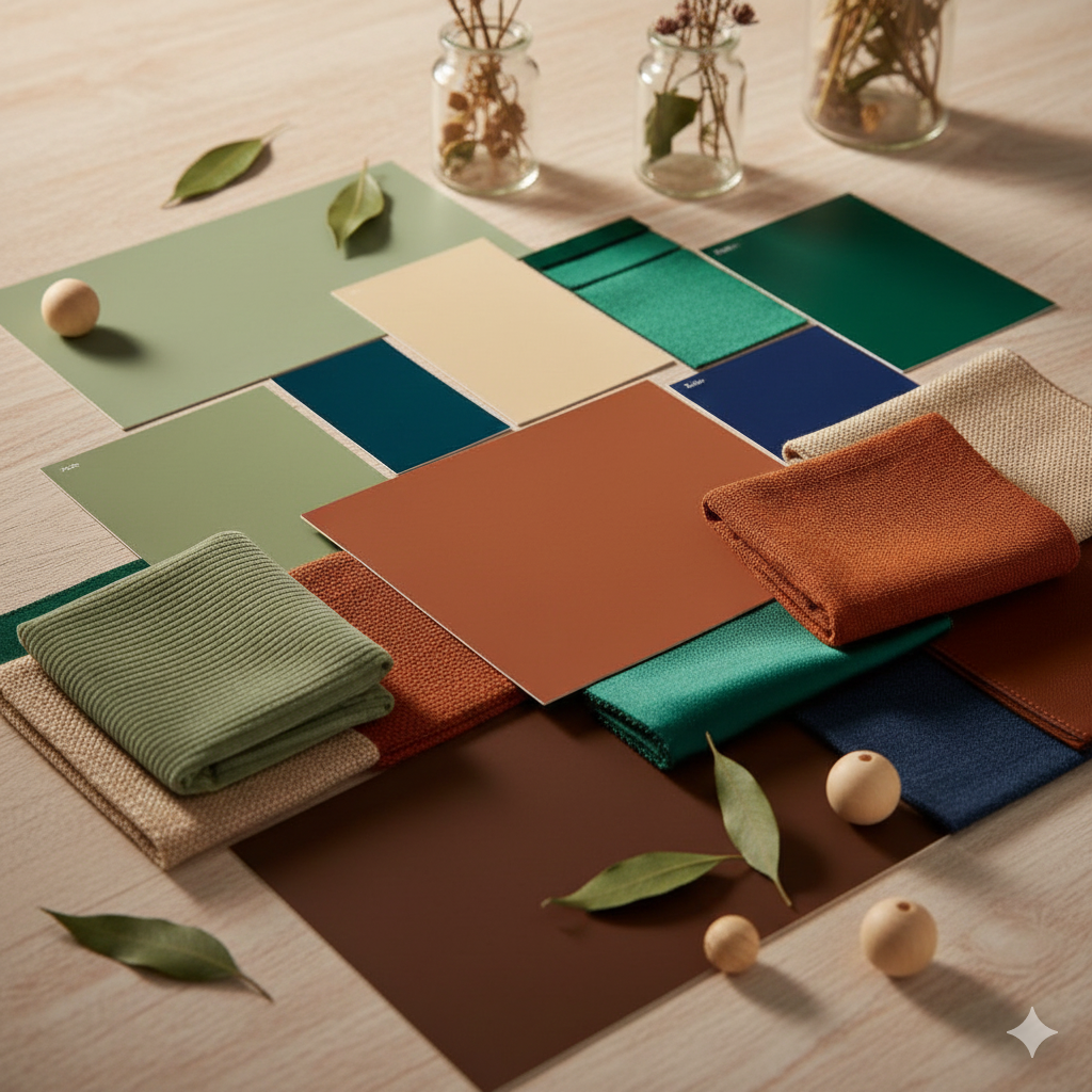 Home Decor Colors 2025 - Earthy Color Palette