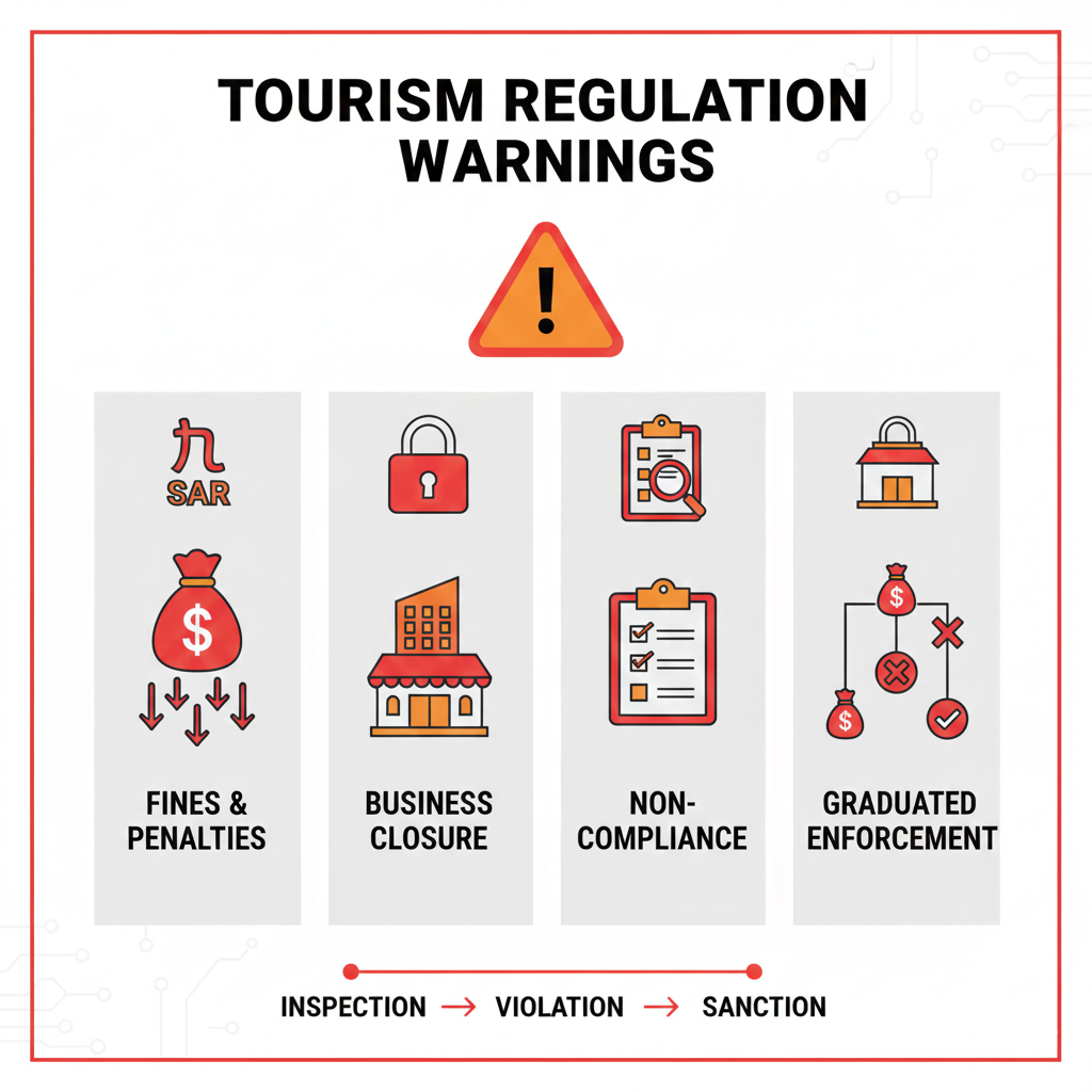 مخالفات وغرامات الضيافة السياحية