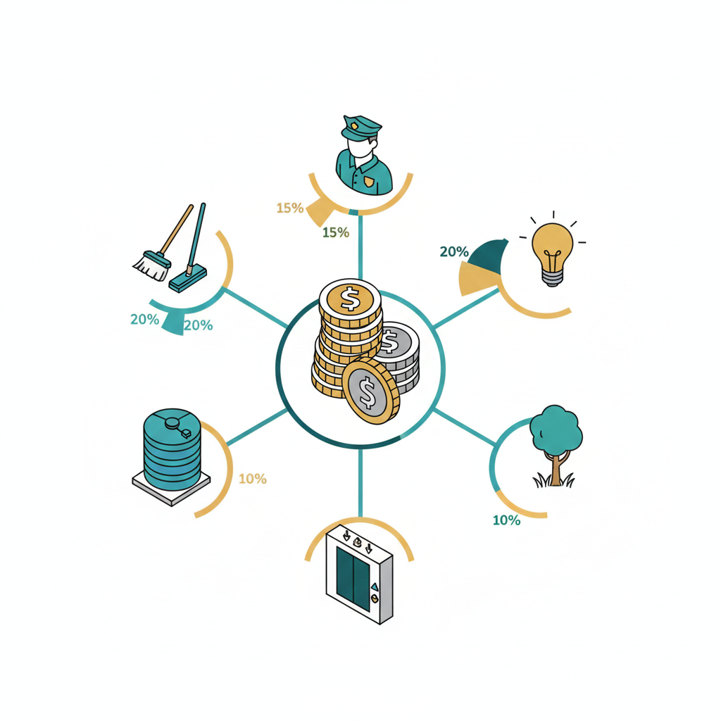 Distribution of Homeowners Association Fees on Maintenance and Service Items