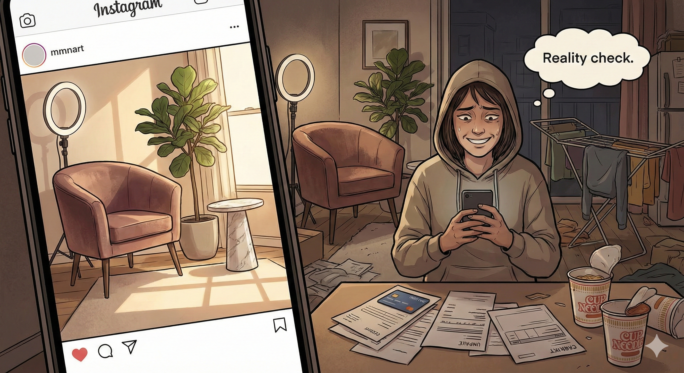 ما وراء الكواليس: الحقيقة خلف الصورة المثالية على السوشيال ميديا