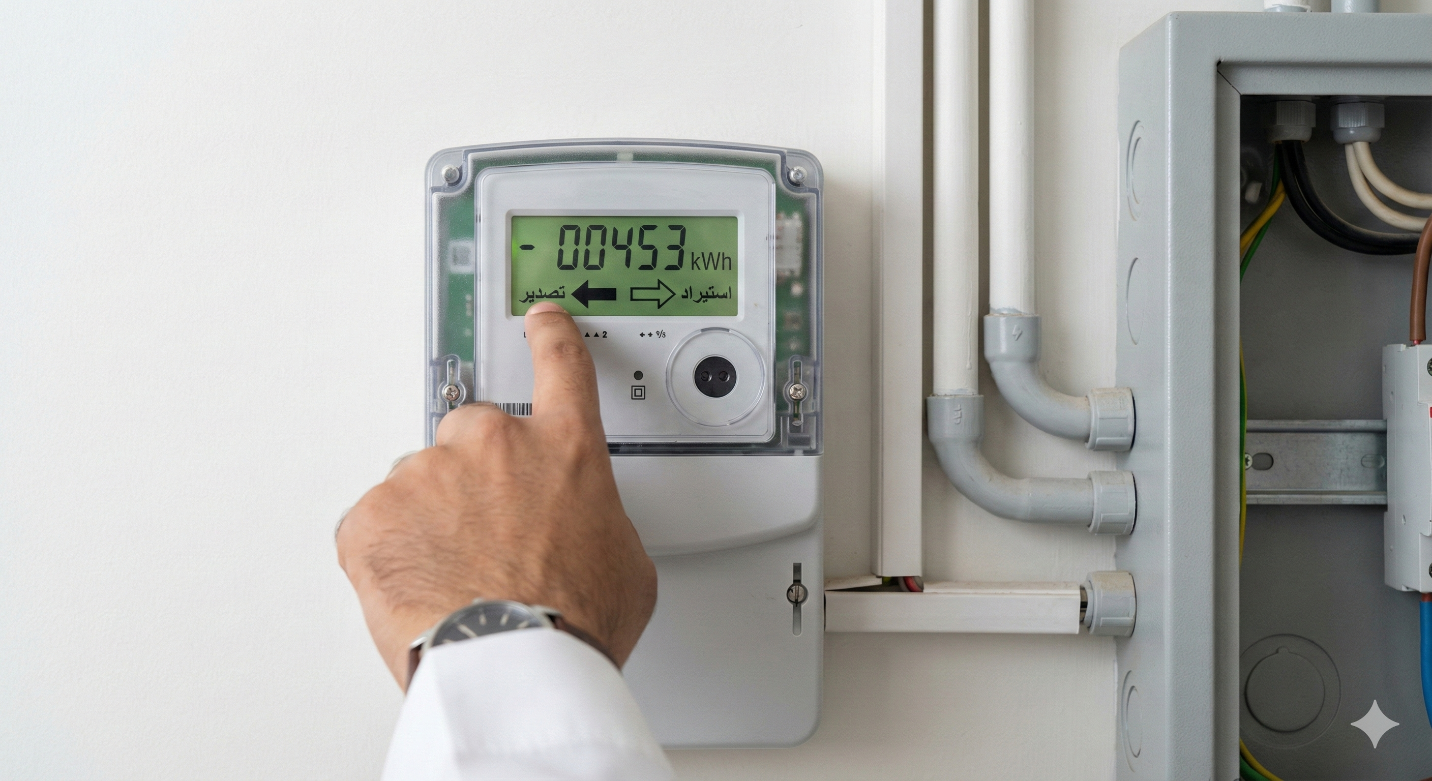 عداد كهرباء ذكي ثنائي الاتجاه