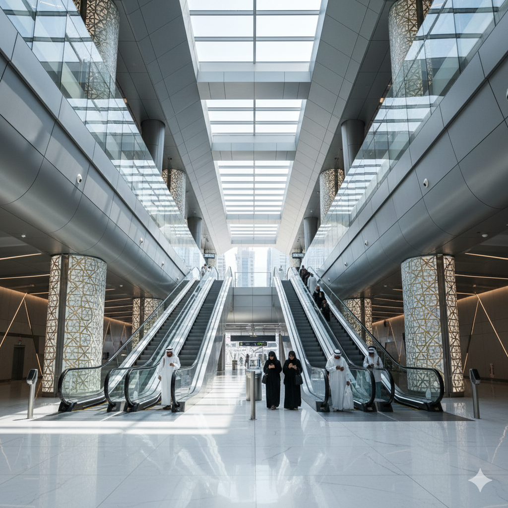 Inside Riyadh Metro station