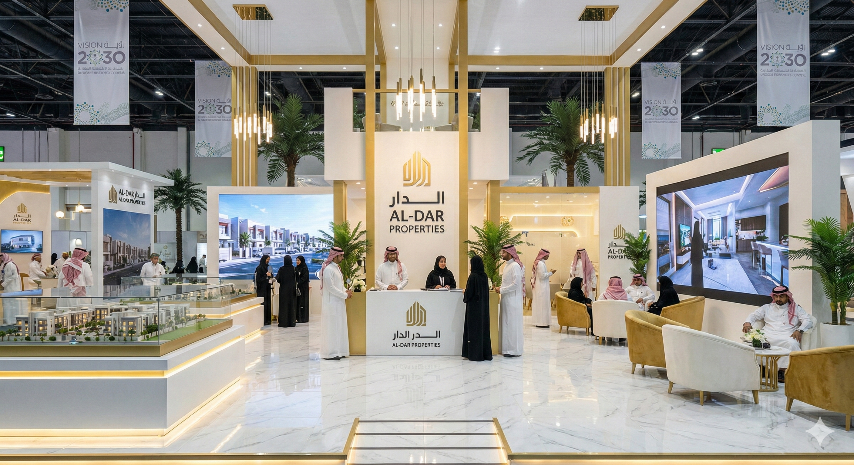 جناح شركة عقارية متكامل في المعرض