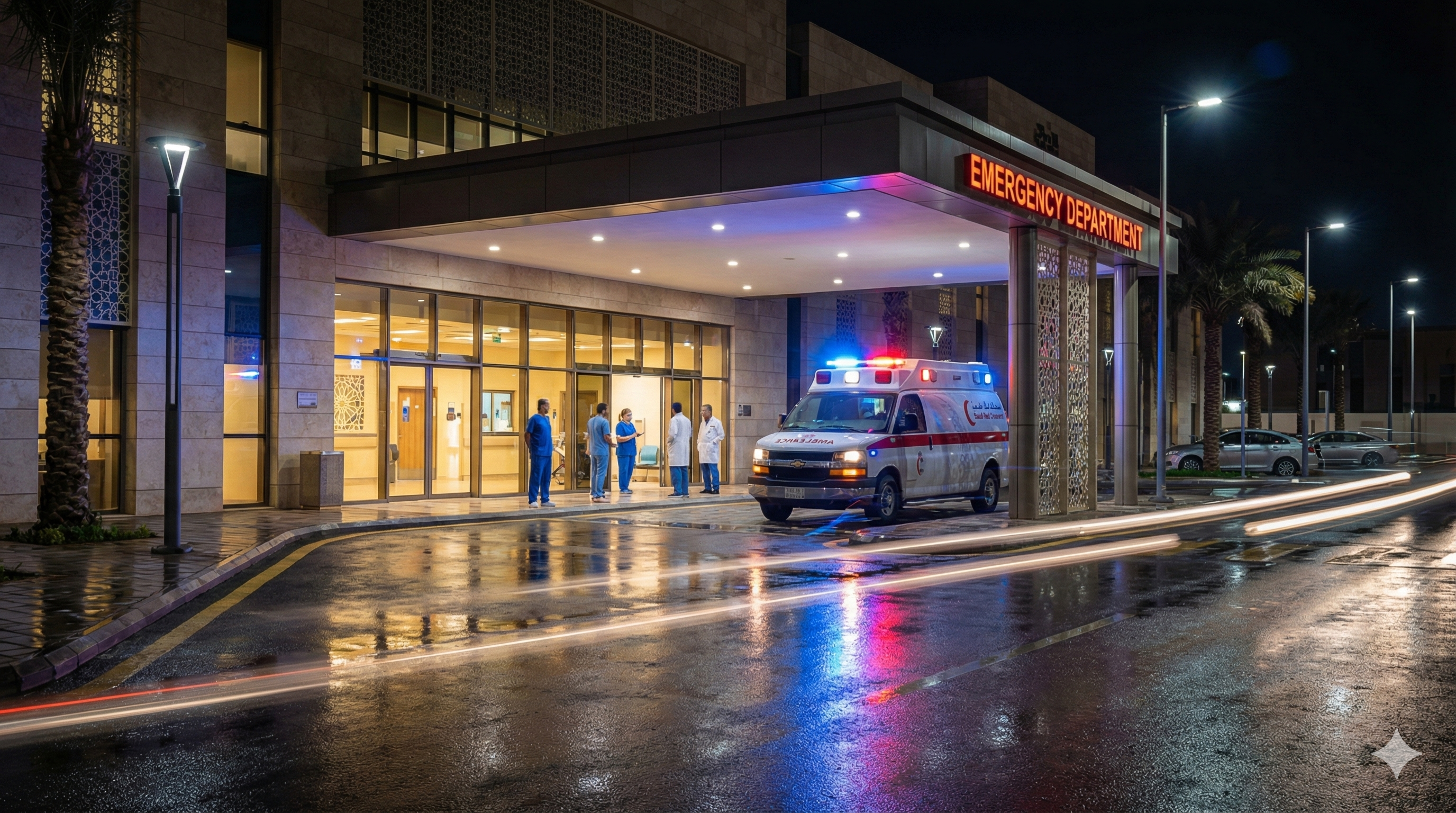 Hospital and injuries in traffic accidents