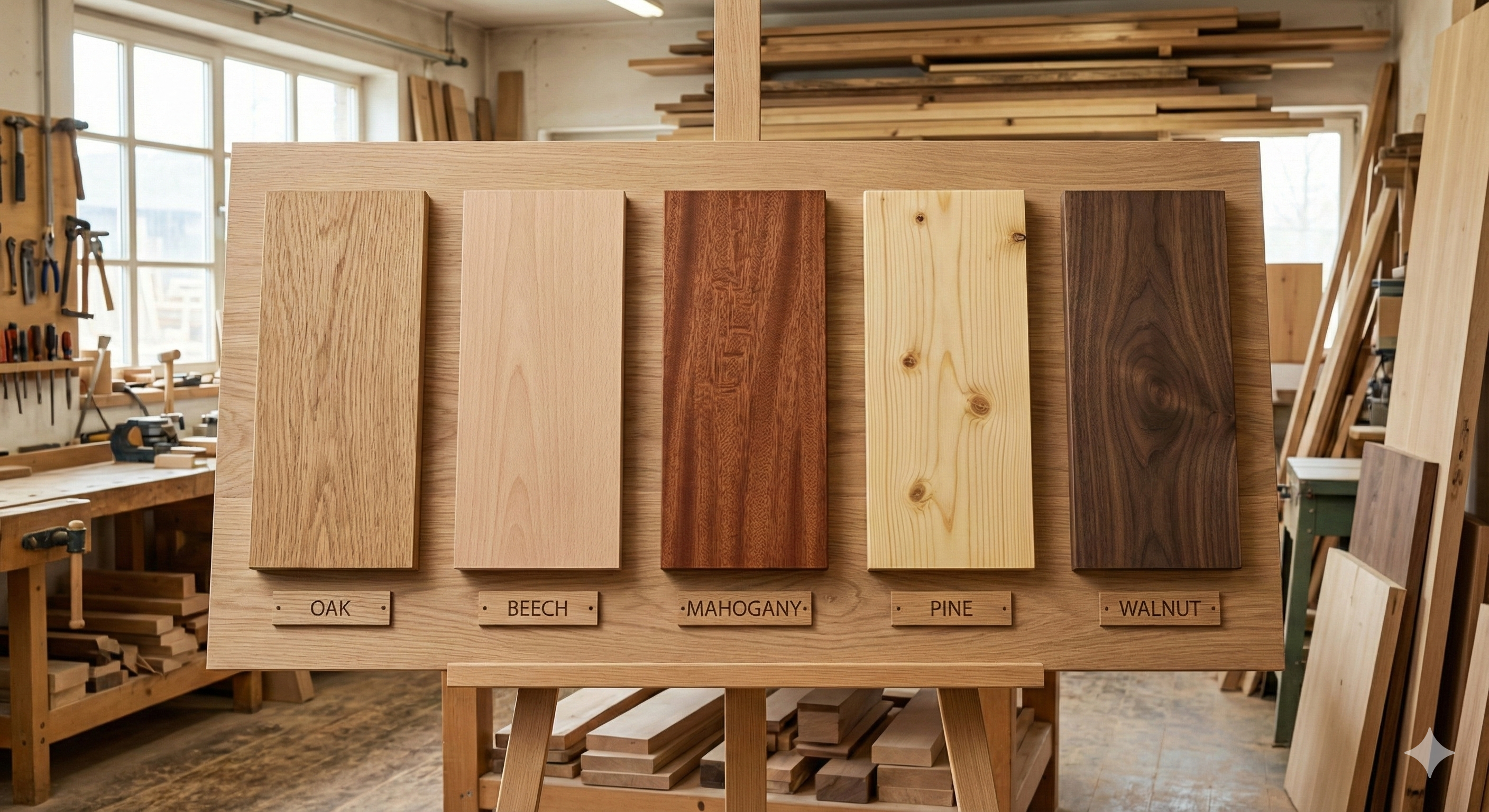 Comparison of different wood types for doors