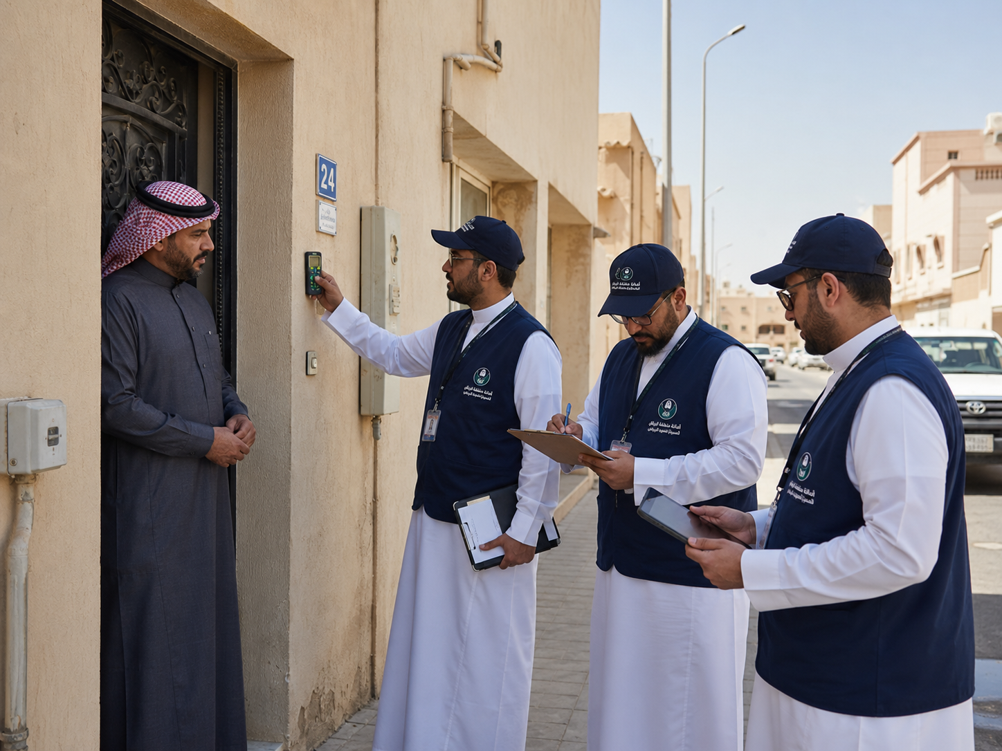 لجنة مختصة تجري تحققاً ميدانياً من مسكن وضع اليد