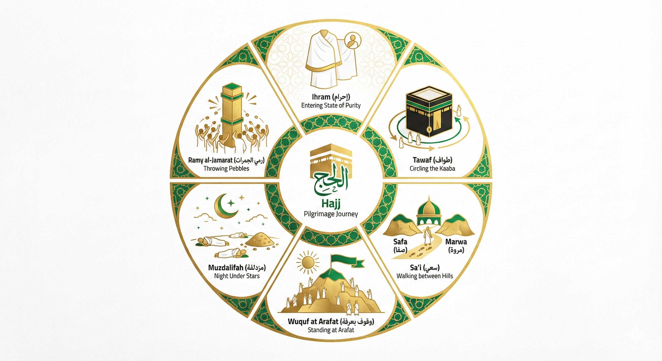 Hajj Rituals Step by Step - Infographic
