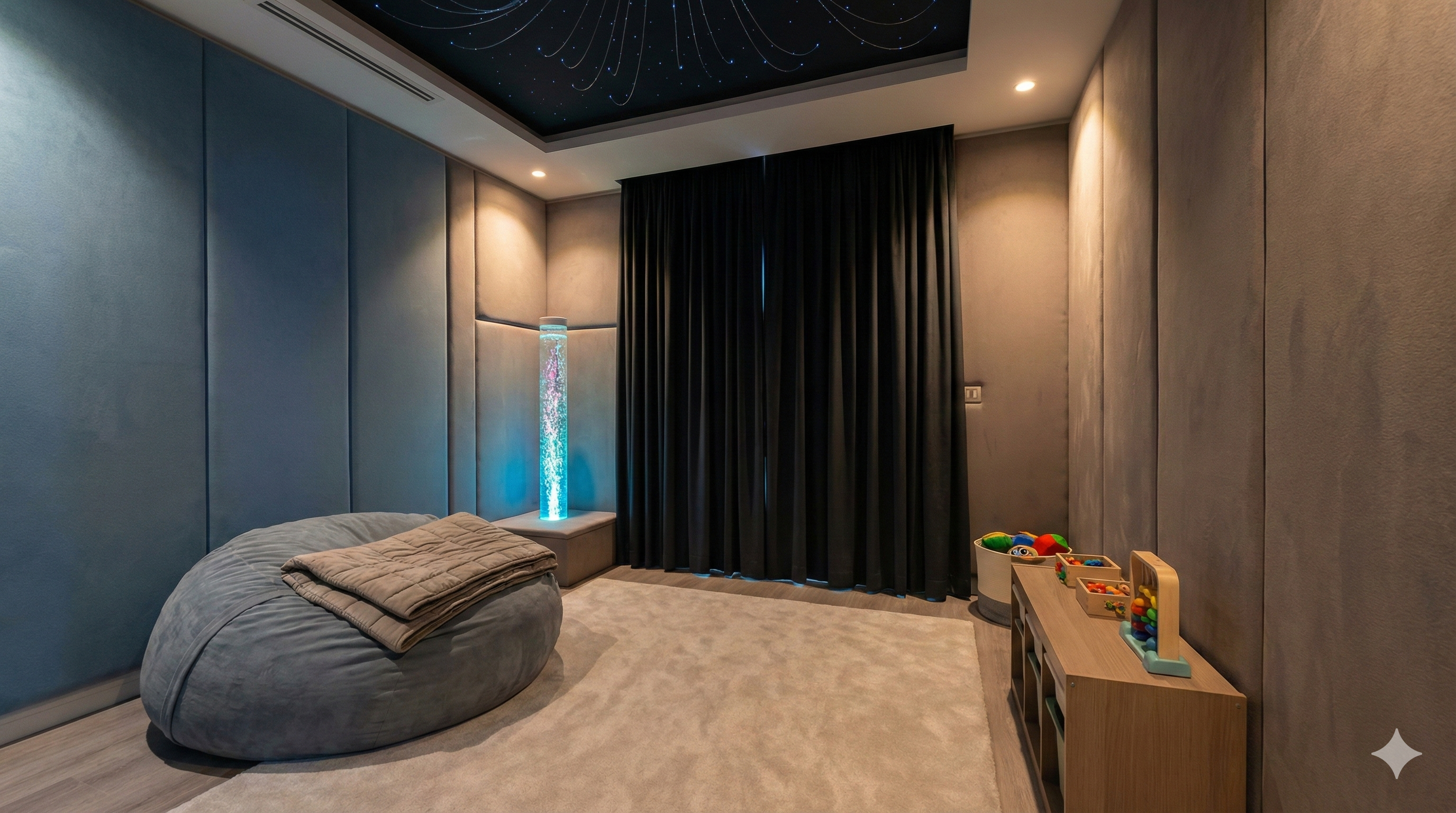 غرفة التفريغ الحسي للأطفال