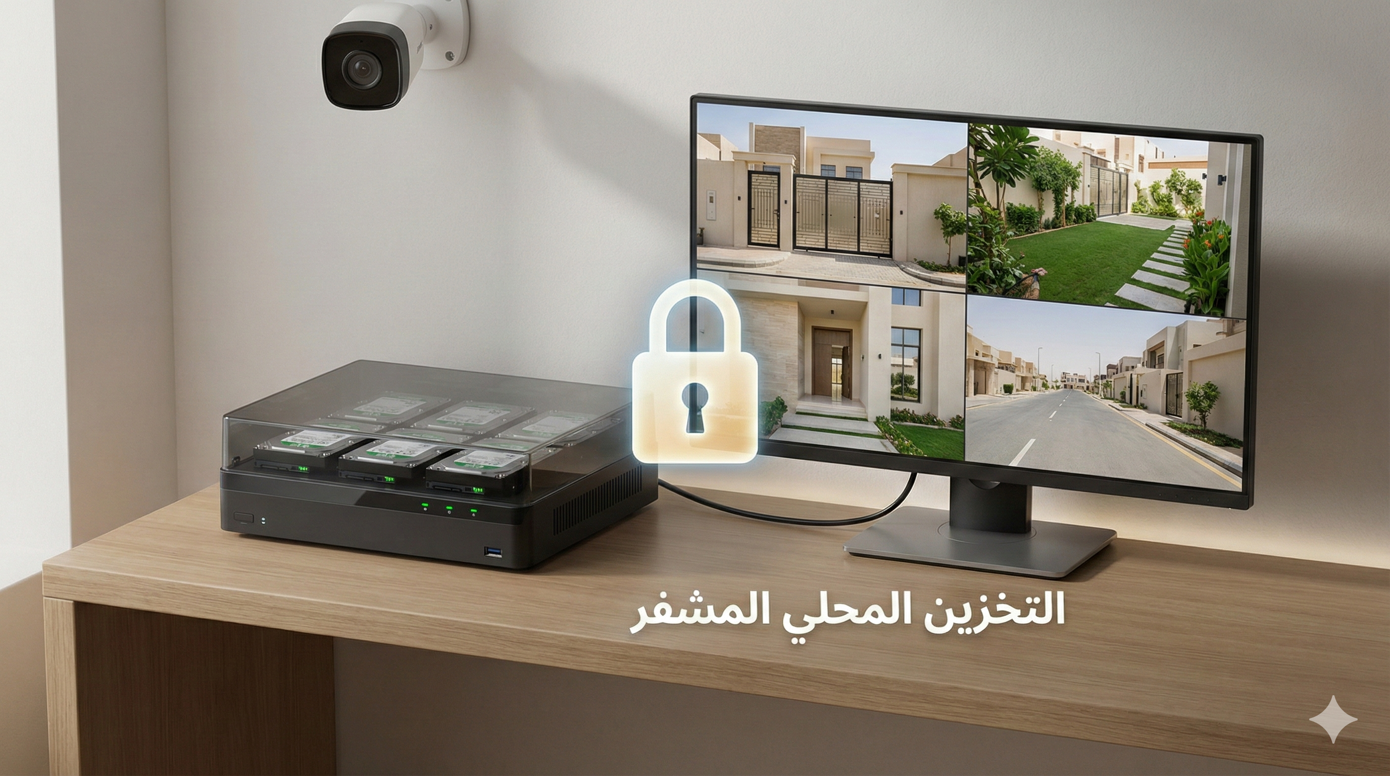 Local encrypted storage system for security cameras