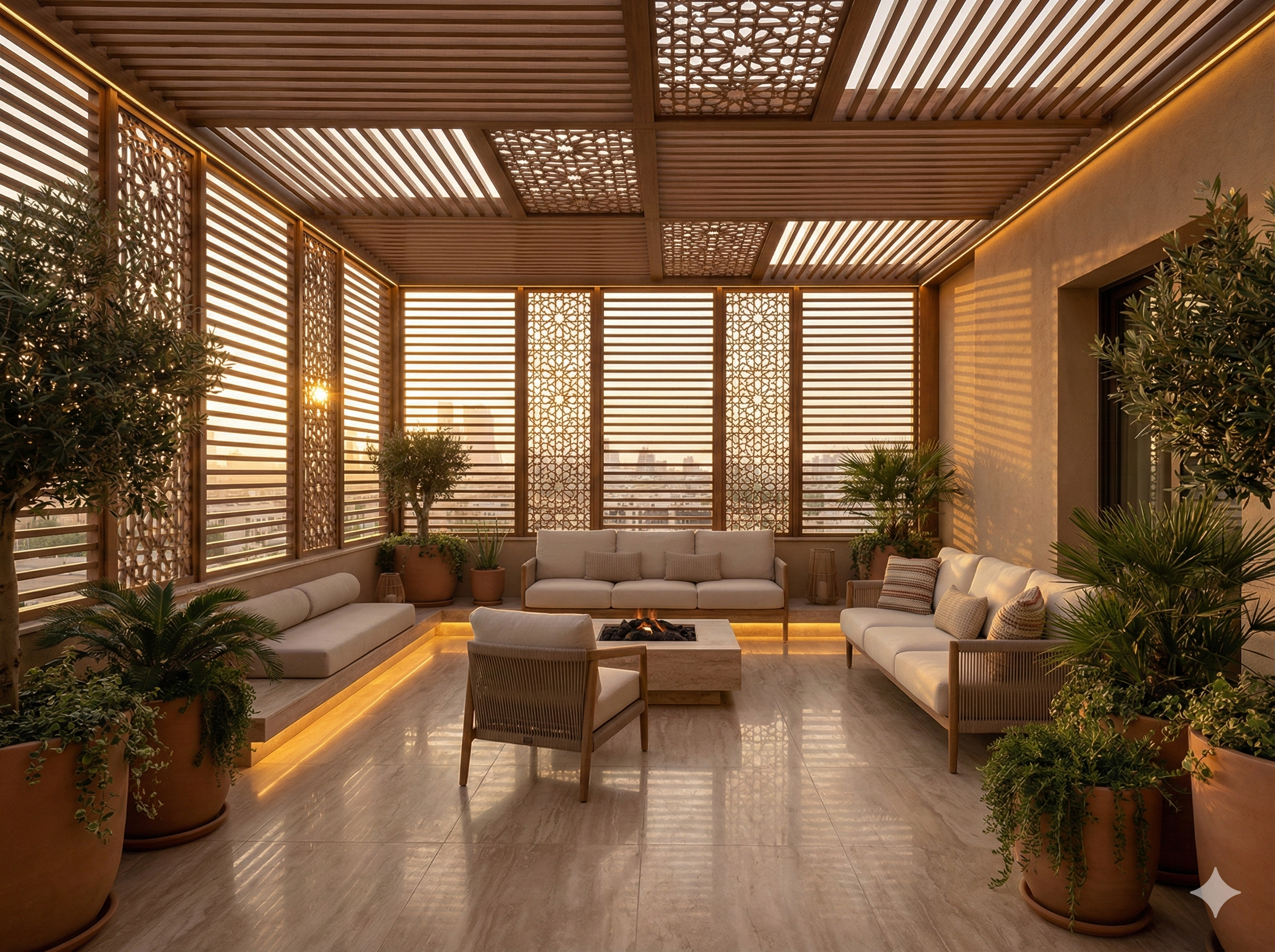 حلول معمارية ذكية لحماية الخصوصية باستخدام كاسرات الشمس