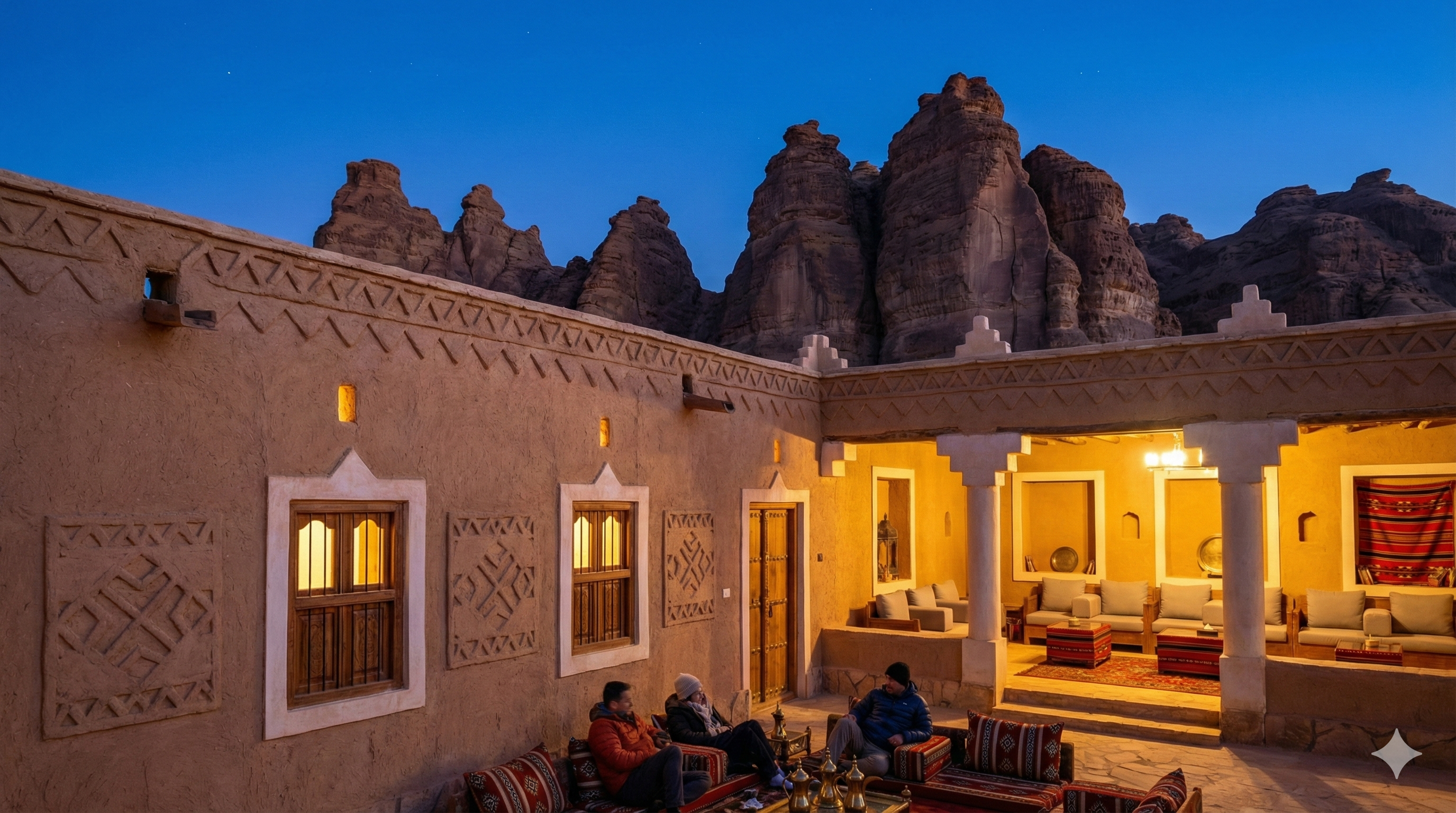 بيت طيني تراثي مرمم في العلا تحول إلى نزل سياحي فاخر