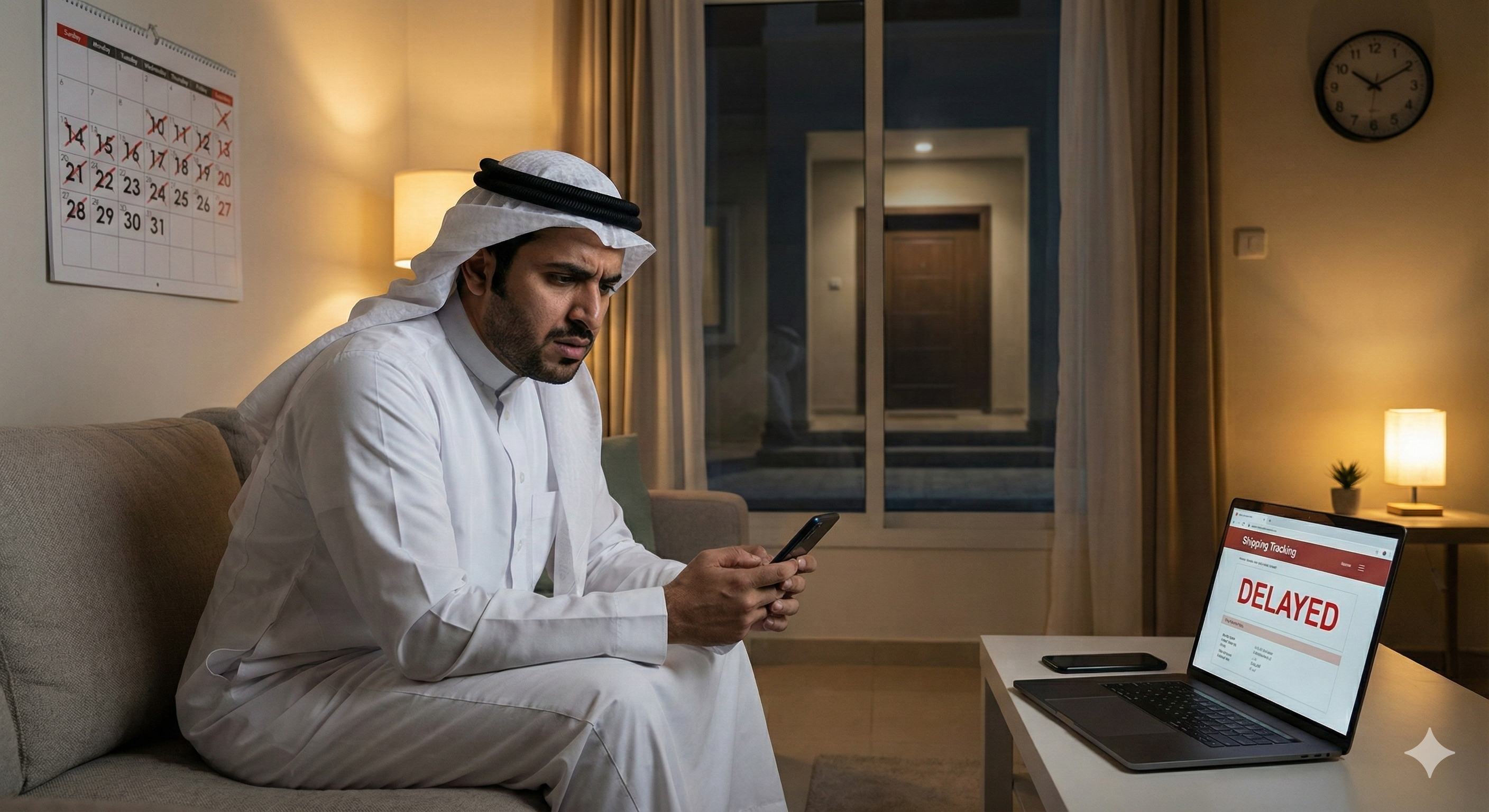 تأخير تسليم الشحنات الإلكترونية