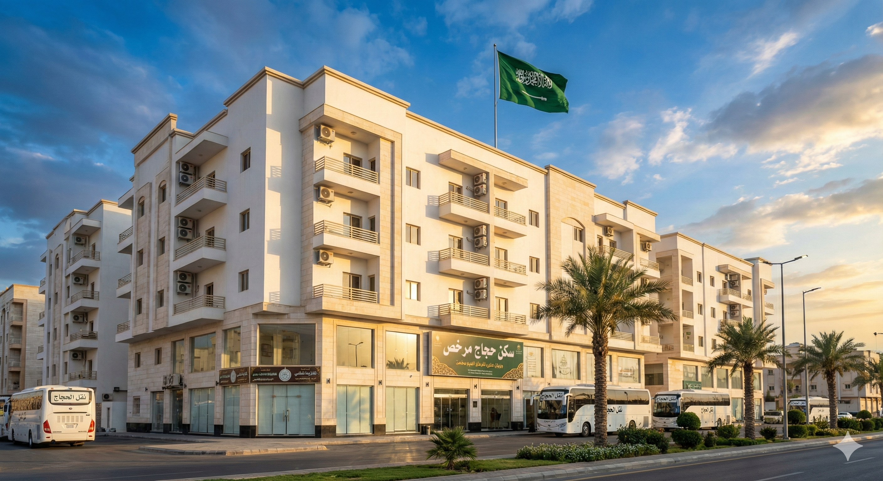 مبنى إسكان حجاج مرخص ومجهز