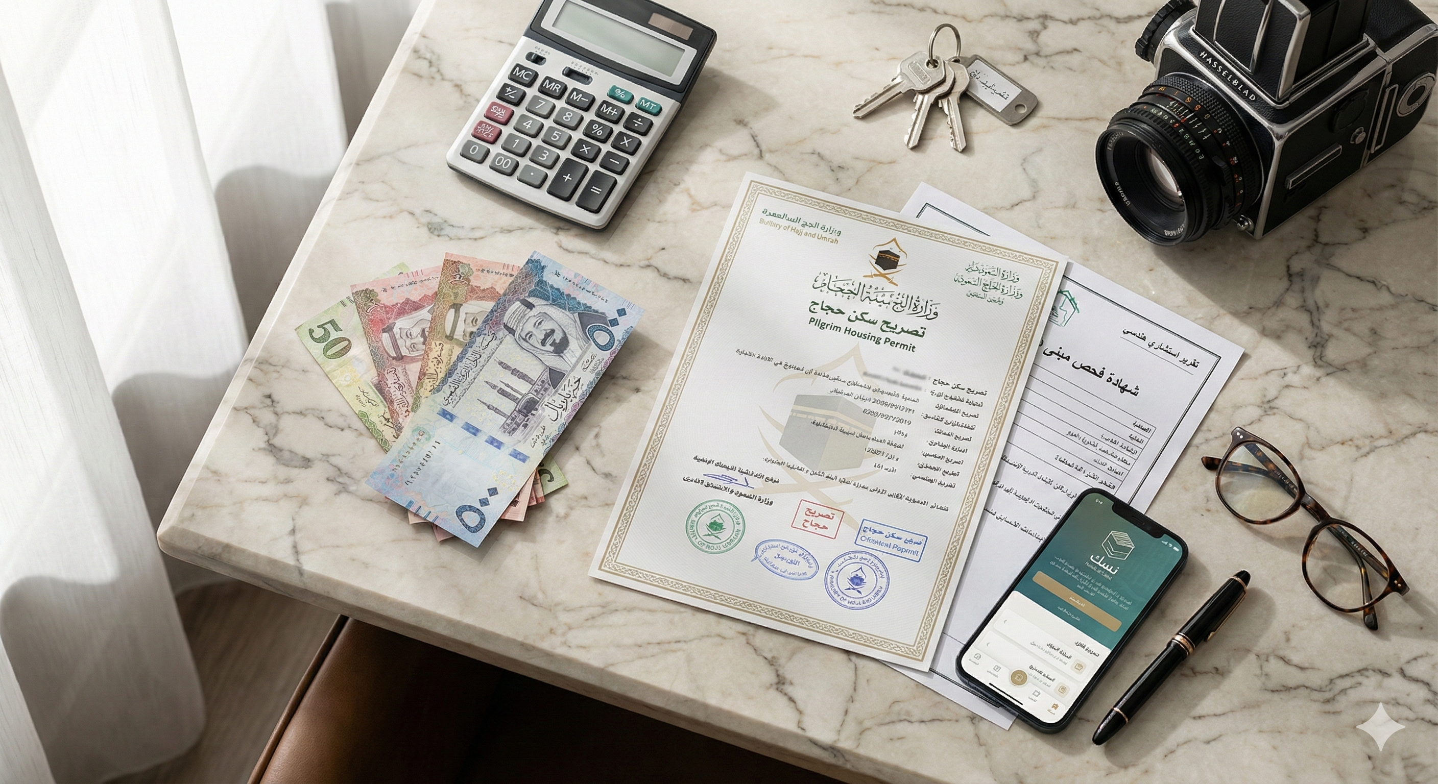 الأوراق والمستندات المطلوبة لتصريح إسكان الحجاج