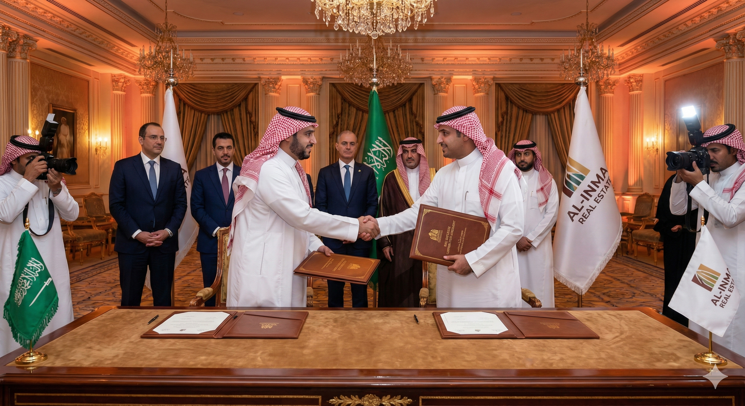 Real estate contribution agreement signing ceremony