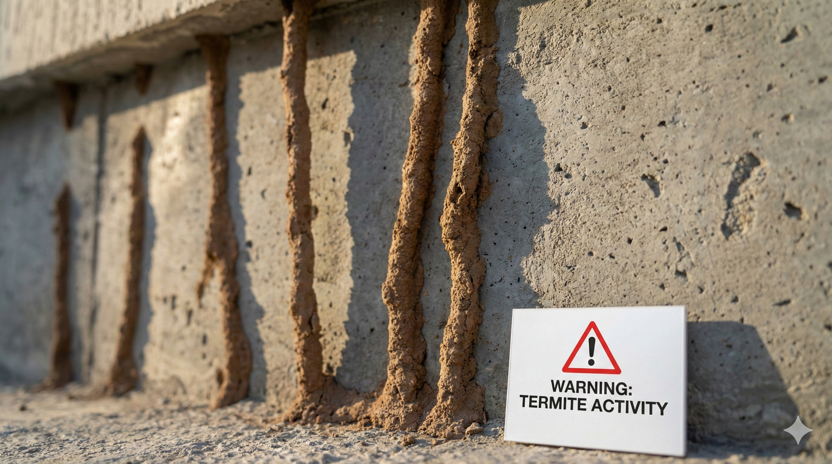 علامات الإصابة بالنمل الأبيض والأنابيب الطينية