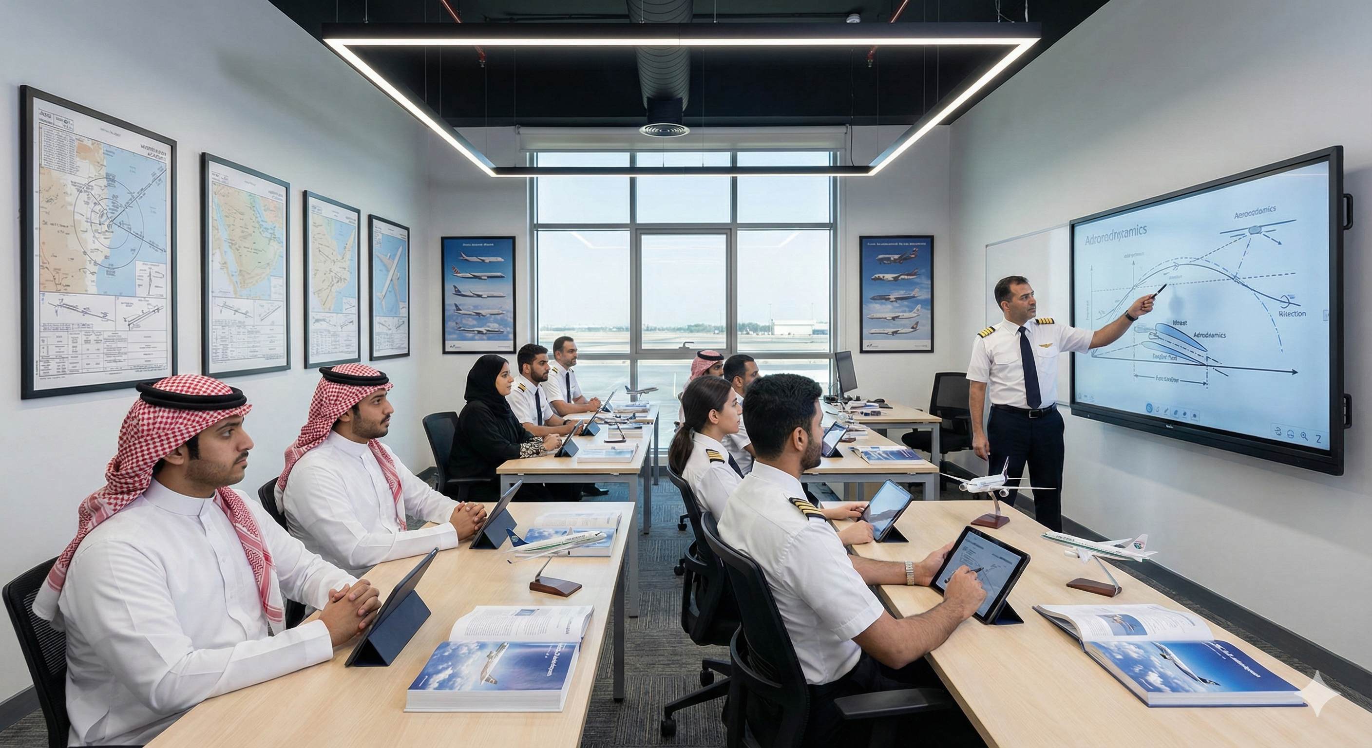 Classroom at flight academy